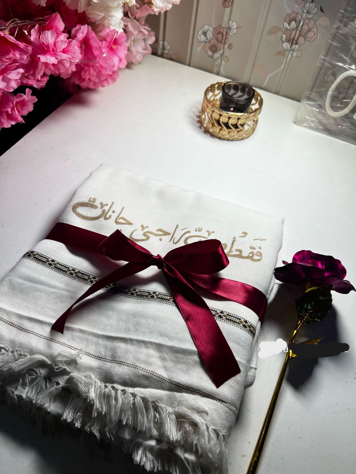 Custom Name Embroidery Shawl for Mens