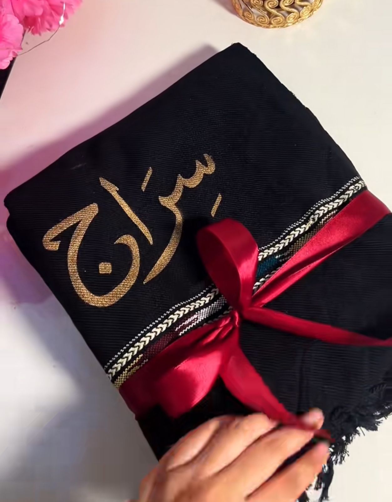 Custom Name Embroidery Shawl for Mens