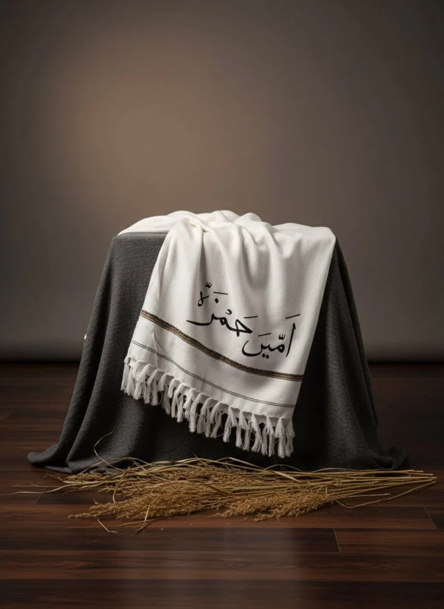 Custom Name Embroidery Shawl for Mens